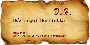 Dörnyei Henrietta névjegykártya