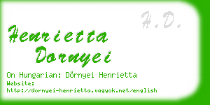 henrietta dornyei business card