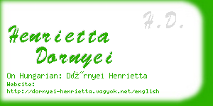 henrietta dornyei business card